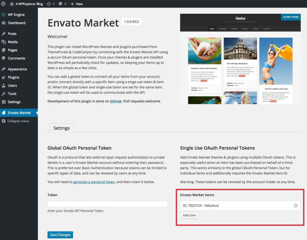 테마 및 플러그인 업데이트 플러그인 - Envato Market(대행사 작업 포함) 14 envatomarket 14