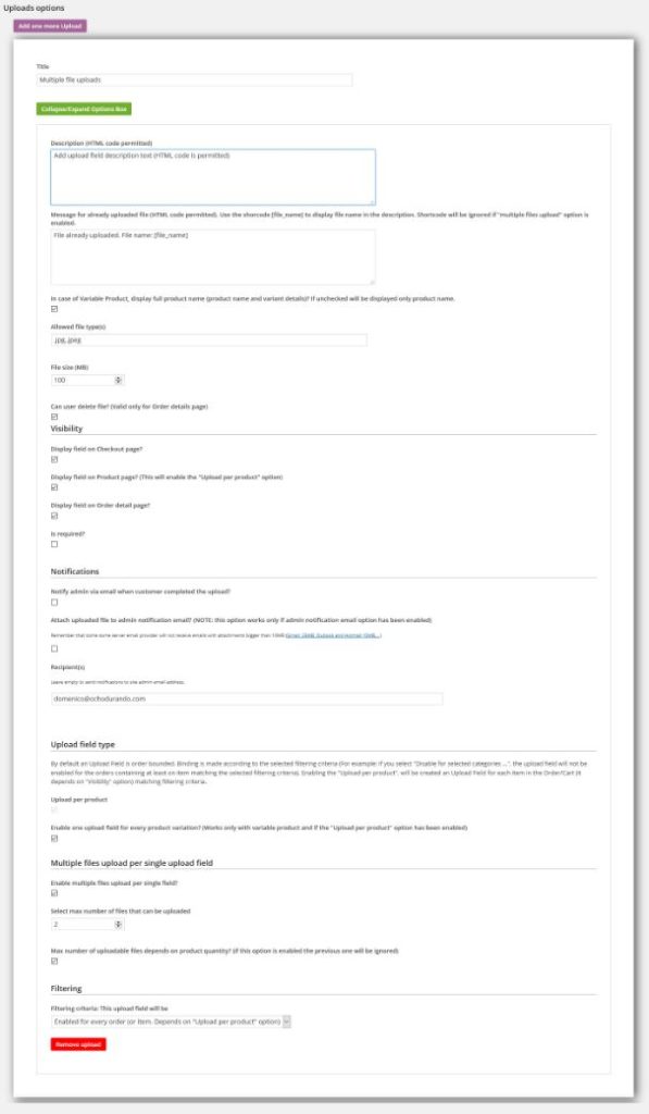 파일 업로드 플러그인 - WooCommerce Upload Files 16 woocommerce upload files 15