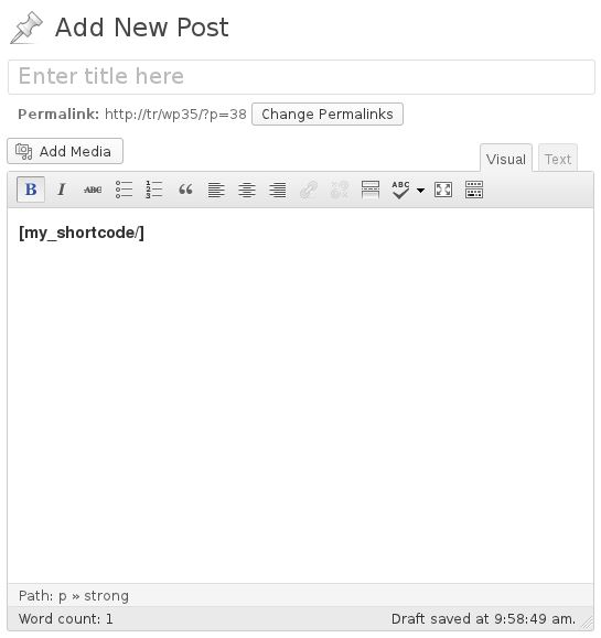 디자이너를 위한 워드프레스 플러그인 개발과정 - 3. 템플릿을 만들기 위한 기본 사항 2 add new post