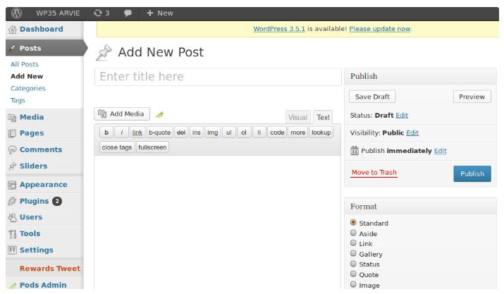 디자이너를 위한 워드프레스 플러그인 개발 과정 - 4. 슬라이더 통합하기 3 게시글작성