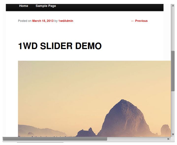 디자이너를 위한 워드프레스 플러그인 개발 과정 - 4. 슬라이더 통합하기 1 데모2