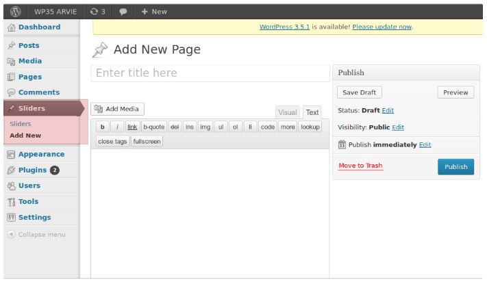 디자이너를 위한 워드프레스 플러그인 개발 과정 - 4. 슬라이더 통합하기 4 적용게시글작성