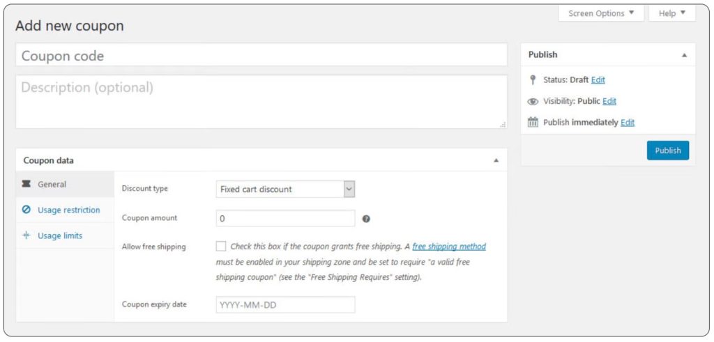 WooCommerce 관리 옵션 및 설정 1 1 4