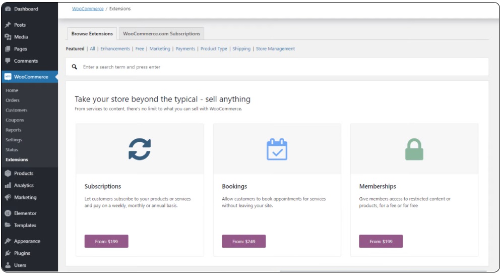 WooCommerce 관리 옵션 및 설정 4 4 2